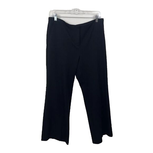 Chicos Pants 1.5 Short Black Trousers Wide Leg Hook and Eye Clasp $89 K - Picture 1 of 15
